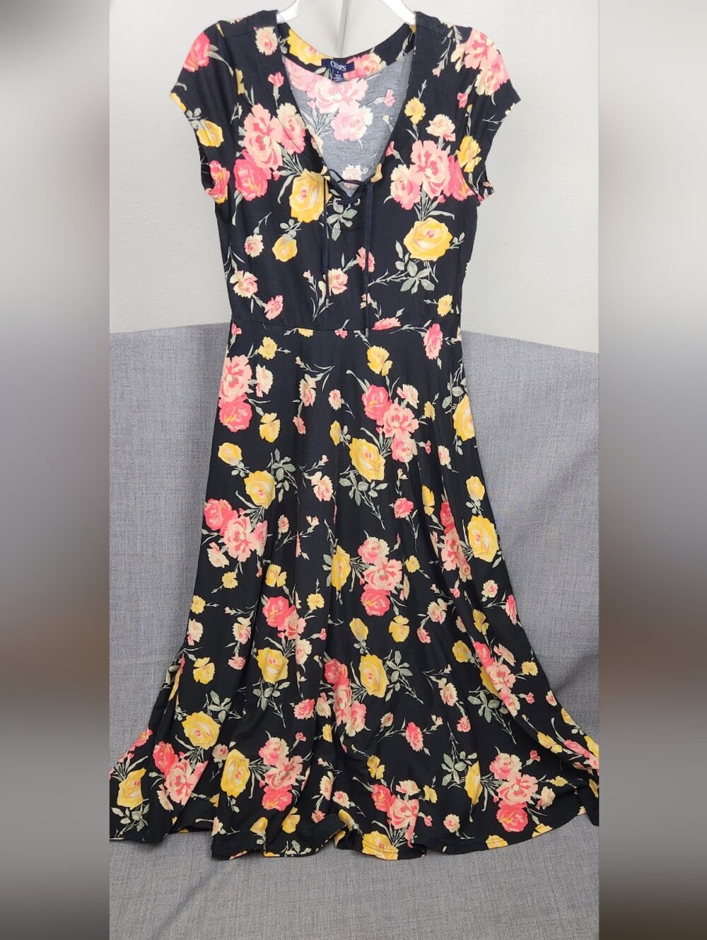 Chaps Ralph Lauren 100% Cotton Floral Long Dress. Medium